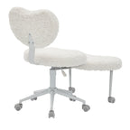 Artificial rabbit hair Meditation Chair Plus, Cross Legged Chair with Wheels, ADHD Chair, Criss Cross Desk Chair with Lumbar 