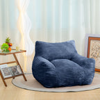 Bean Bag Chair for Adults with Armrests - Oversized Comfy Beige Beanbag Lounge Lazy Floor Sofa Chair for Living Room, Bedroom & Dorm, Cozy Fluffy Single Cloud Mini Couch - Grand Goldman Shop