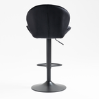 Bar Stools Set of 2 - Adjustable Barstools with Back and Footrest, Counter Height Bar Chairs for Kitchen, Pub -black - Grand Goldman Shop