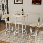 Bar table, equipped with 2 bar stools , with backrest and partition - Grand Goldman Shop