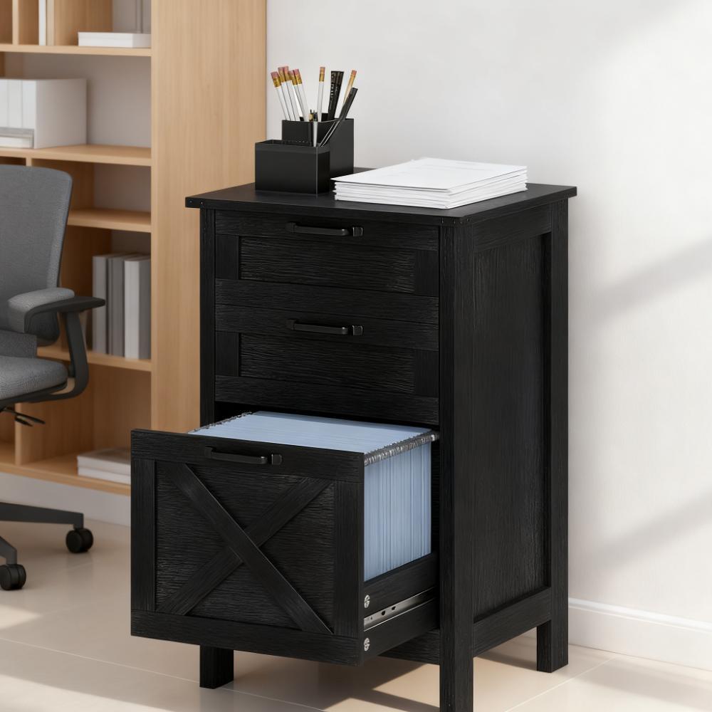 File Cabinet with 3 Drawers,Rustic Farmhouse Office Storage Cabinet,For Home and Office | Premium Home Decor - Grand Goldman