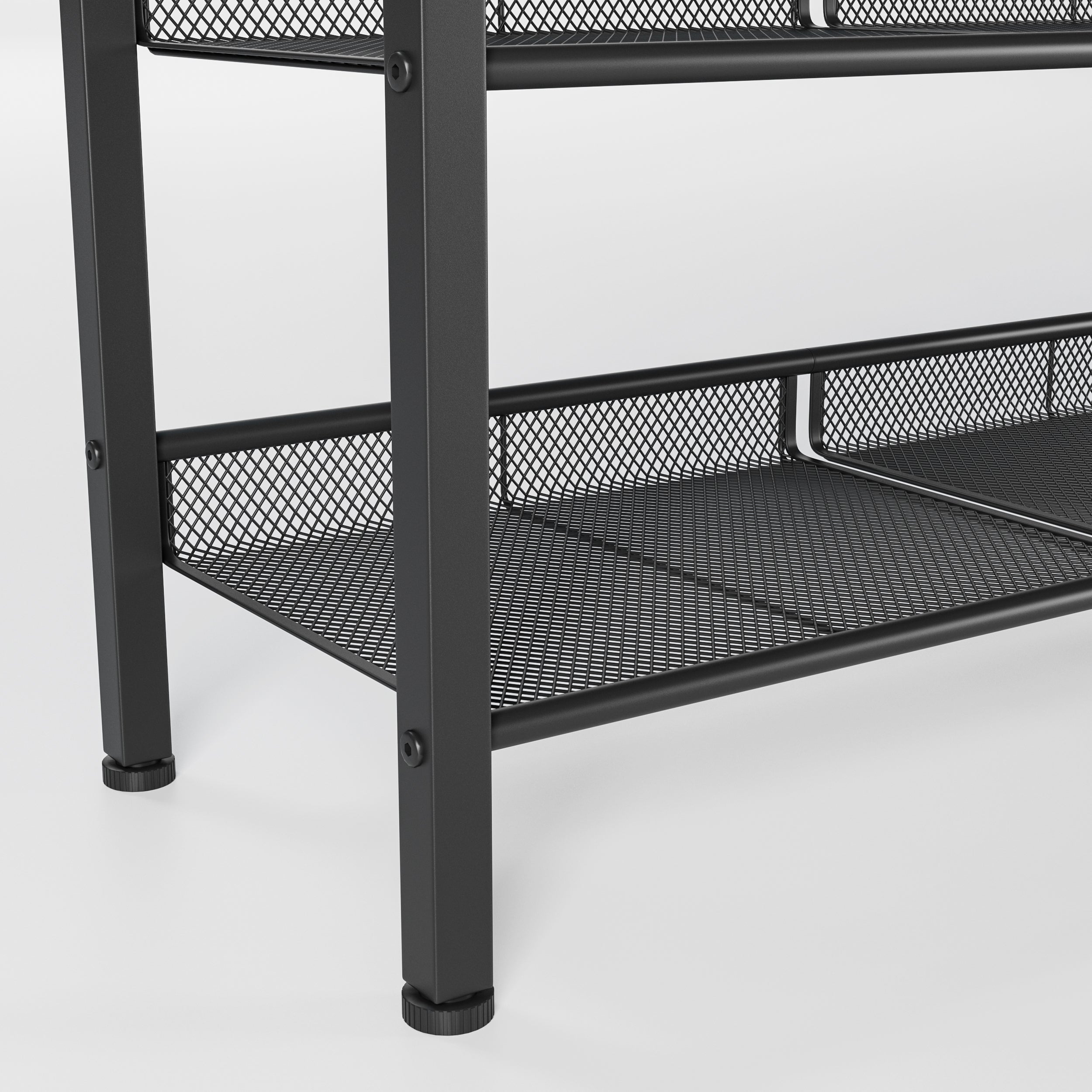 Industrial shoe rack, adjustable country style 5-layer shoe rack storage rack, with 4 mesh shelves, suitable for entrance, living room, bedroom and porch - Grand Goldman Shop