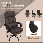 High Back Vibration Massage Office Chair with 6 Points, Hight Adjustable Computer Desk Chair, Reclining Office Chair with Ret