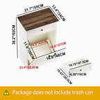 10 Gallon Tilt Out Trash Cabinet Freestanding Trash Bin Cabinet Wood Garbage Recycling Cabinet with Drawer Pet Proof Trash Can Holder for Kitchen Living Room, Antique White (Not include trash can) - Grand Goldman Shop