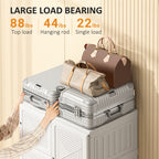HOMCOM Portable Wardrobe Closet, Folding Bedroom Armoire, Clothes Storage Organizer with 8 Cube Compartments, Hanging Rod, Magnet Doors, White - Grand Goldman Shop