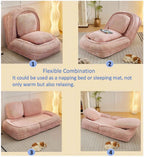 [VIDEO provided] Human Dog Bed ,Lazy Sofa Couch ,5 Adjustable Position,sit,sleep,fold,suit to put in bedroom, living room ,Space Saving Design,Pink - Grand Goldman Shop