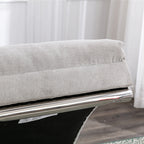 Light Grey Linen Massage Chaise Lounge Indoor with Remote Control, Ergonomic Electric Massage Lounger with 5 Modes - Grand Goldman Shop