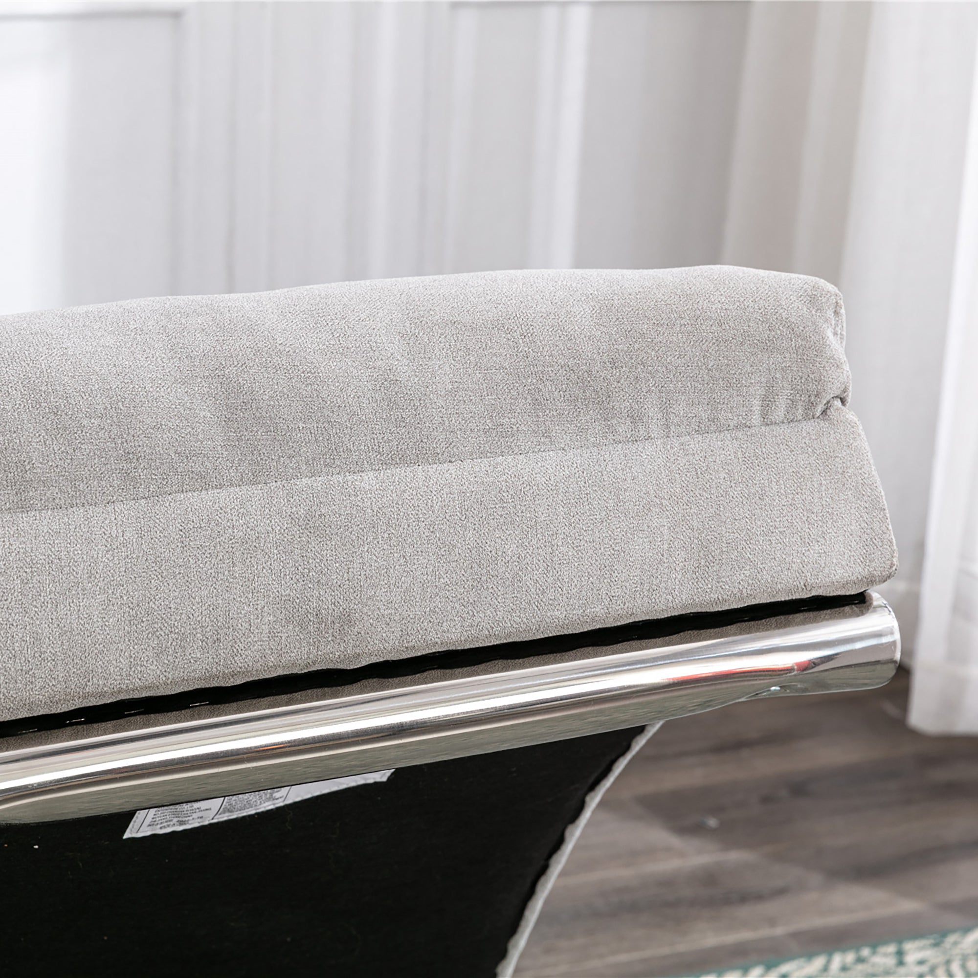 Light Grey Linen Massage Chaise Lounge Indoor with Remote Control, Ergonomic Electric Massage Lounger with 5 Modes - Grand Goldman Shop