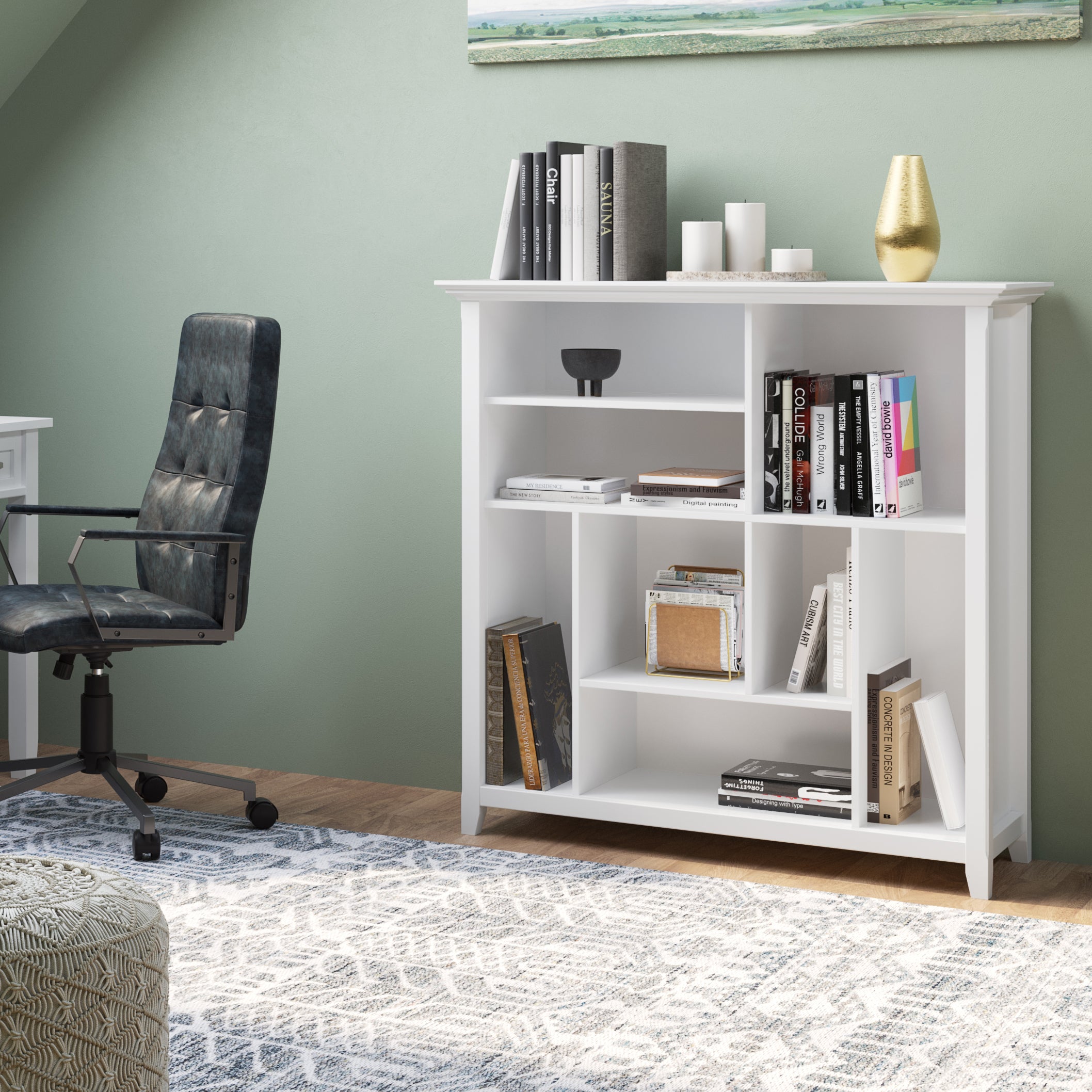 Amherst - Multi Cube Bookcase and Storage Unit - White | Premium Home Decor - Grand Goldman