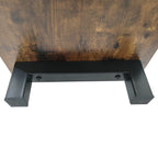 Rustic Brown TV Console with push-to-open Storage Cabinet for TV up to 65in Wood &glass TV Stand for Living Room Bedroom - Grand Goldman Shop