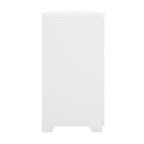 Modern White 6 Drawer Dresser, Wave Panel Drawer Fronts, Storage Cabinet, Versatile Chest of Drawers for Bedroom, Living Room - Sleek & Spacious Home Storage Solution - Grand Goldman Shop