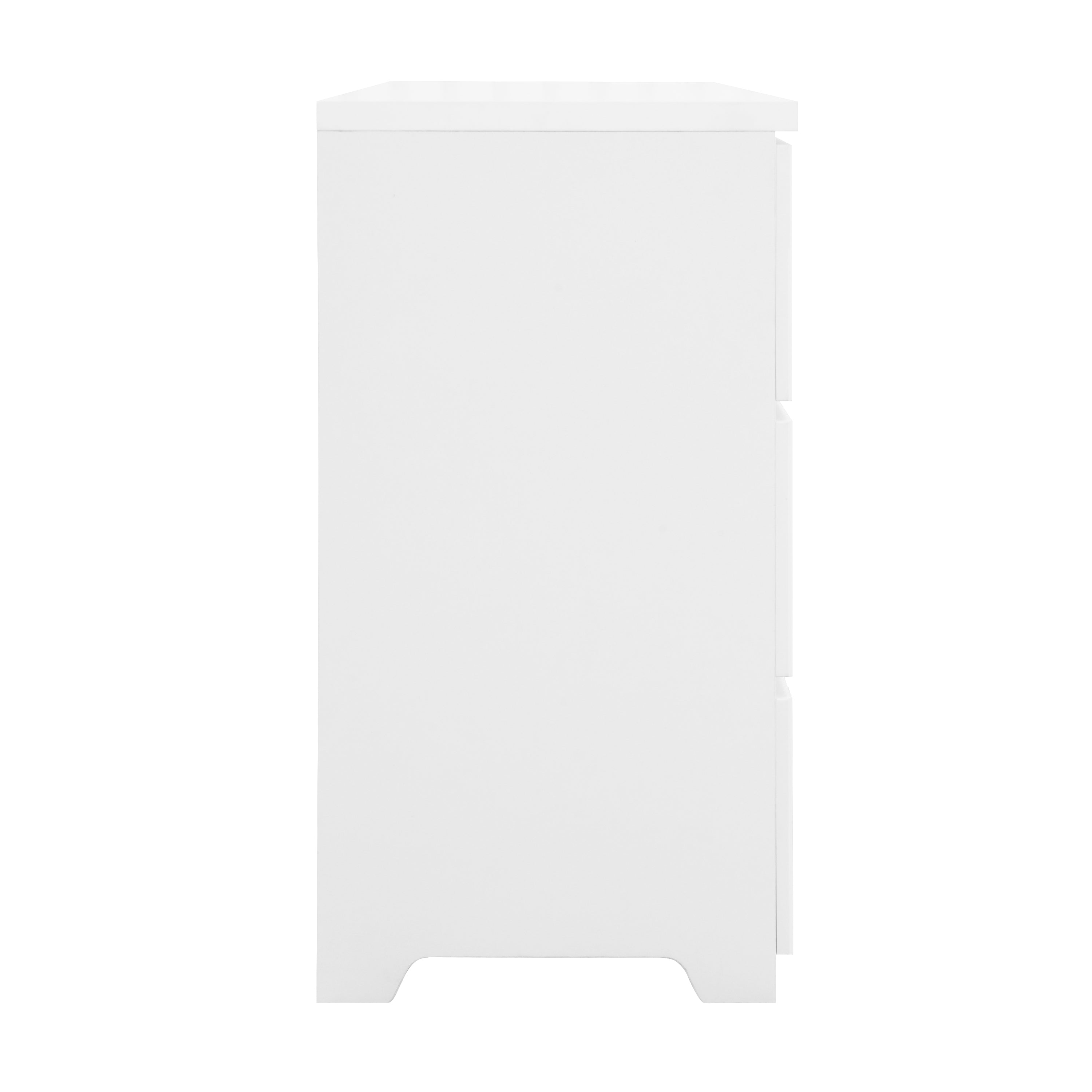 Modern White 6 Drawer Dresser, Wave Panel Drawer Fronts, Storage Cabinet, Versatile Chest of Drawers for Bedroom, Living Room - Sleek & Spacious Home Storage Solution - Grand Goldman Shop
