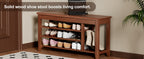 Adjustable shoe-changing bench, storage bench, hidden storage. With a load-bearing capacity of up to 550 pounds, suitable for bedrooms and corridors. 100% solid wood. - Grand Goldman Shop