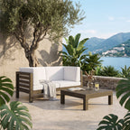 OANA 3-teiliges LOVESEAT-SET MIT COUCHTISCH, WEISS