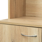 70.87' Tall Wardrobe& Kitchen Cabinet, with 6-Doors, 1-Open Shelves and 1-Drawer for bedroom,Rustic Oak - Grand Goldman Shop