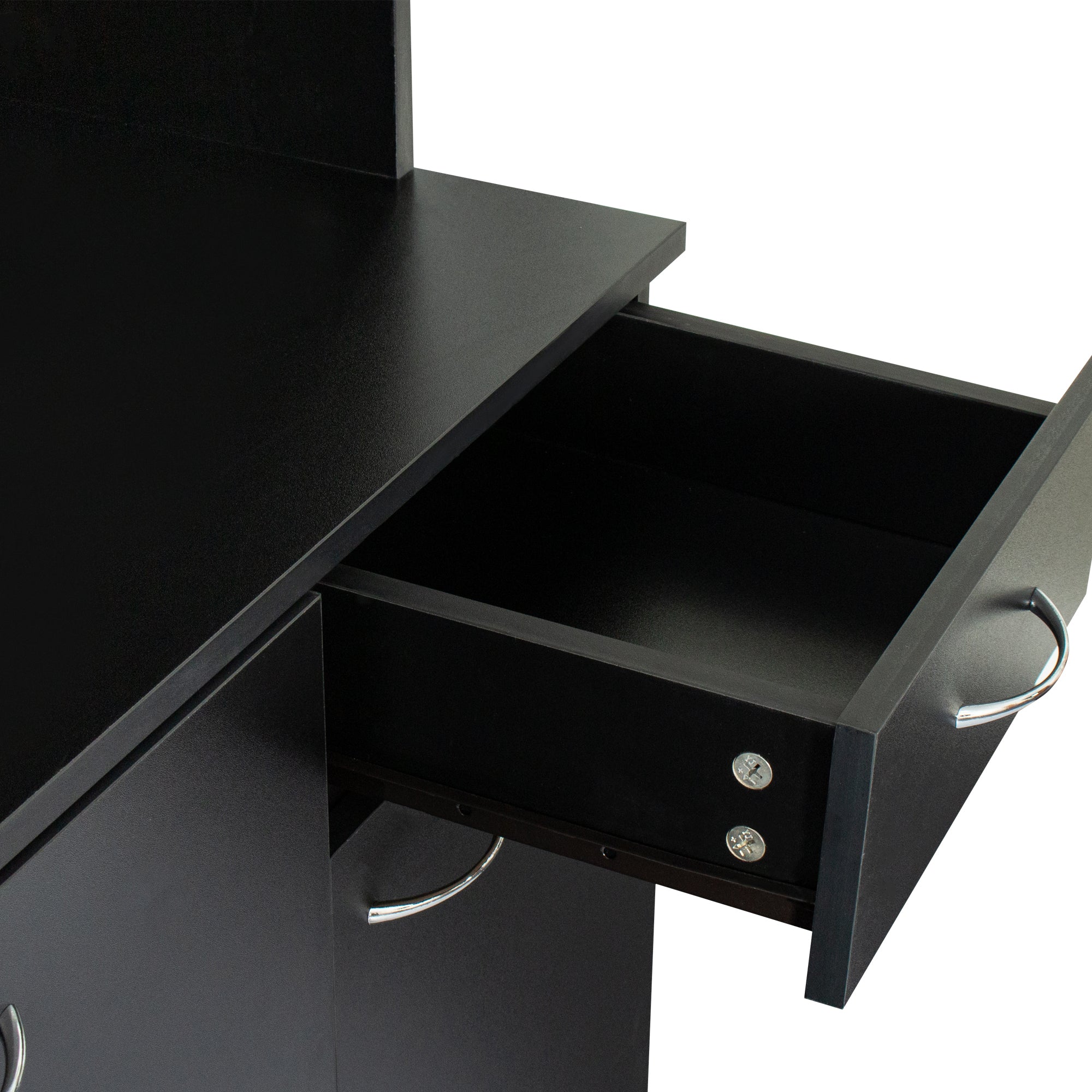 70.87' Tall Wardrobe& Kitchen Cabinet, with 6-Doors, 1-Open Shelves and 1-Drawer for bedroom,Black - Grand Goldman Shop