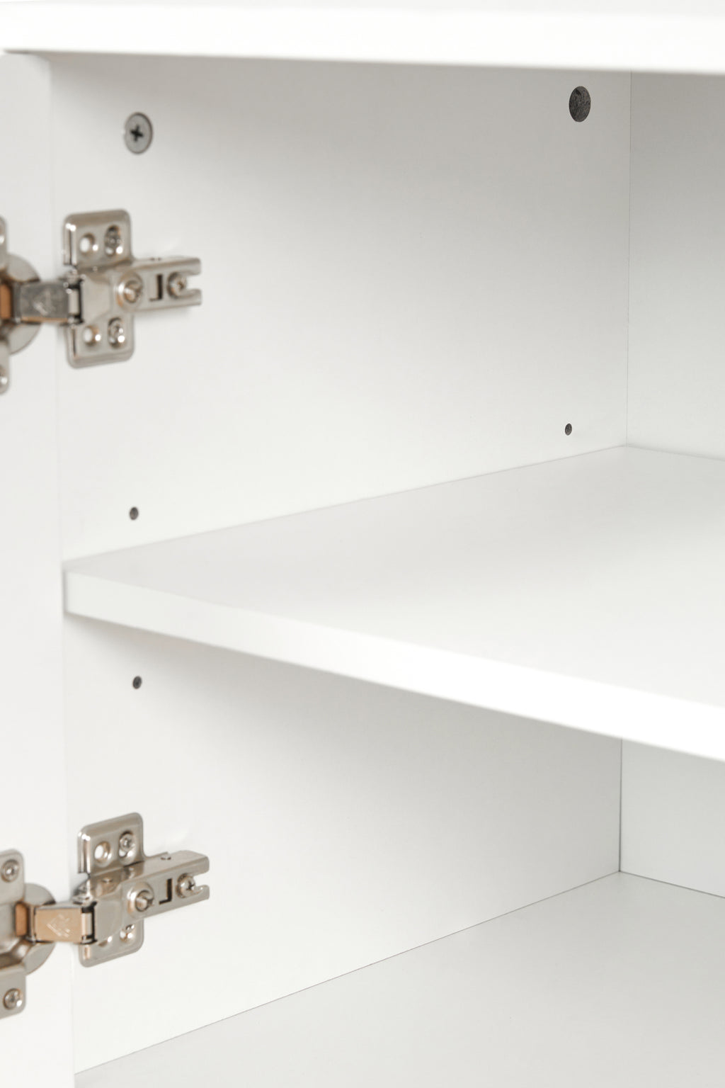 ON-TREND Graceful TV Stand with Arch Cabinets for TVs Up to 78'', Minimalist Entertainment Center with Solid Wood Legs, Practical Media Console with Adjustable Shelves for Living Room, White - Grand Goldman Shop