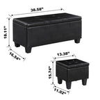 [VIDEO] Large Storage Ottoman Bench Set, 3 in 1 Combination Ottoman, Tufted Ottoman Linen Bench for Living Room, Entryway, Hallway, Bedroom Support 250lbs - Grand Goldman Shop