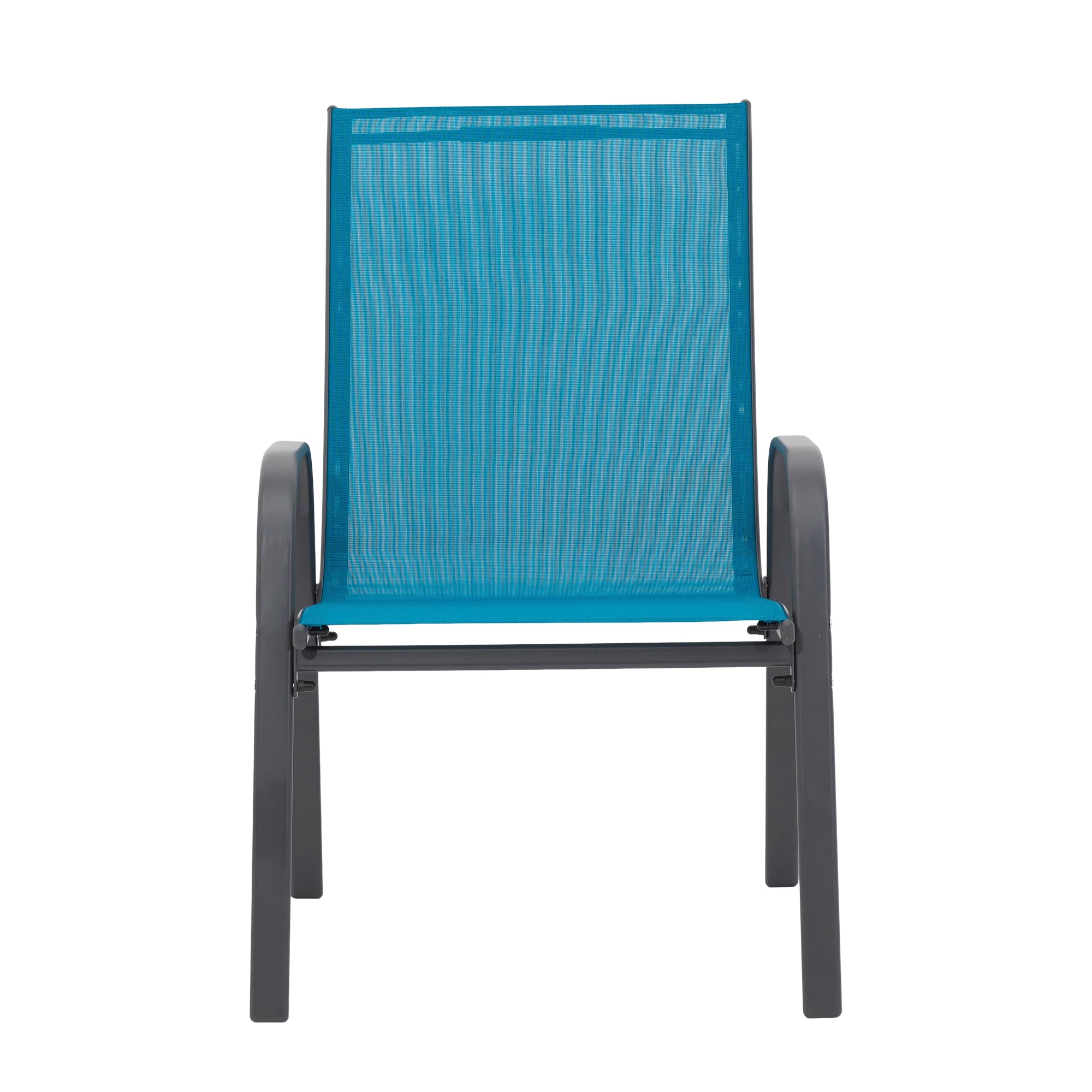 6Piece Patio Chairs, Outdoor Camping Chairs with Breathable Textilene Fabric, Set of 6 Garden Chairs with Armrest High Backre
