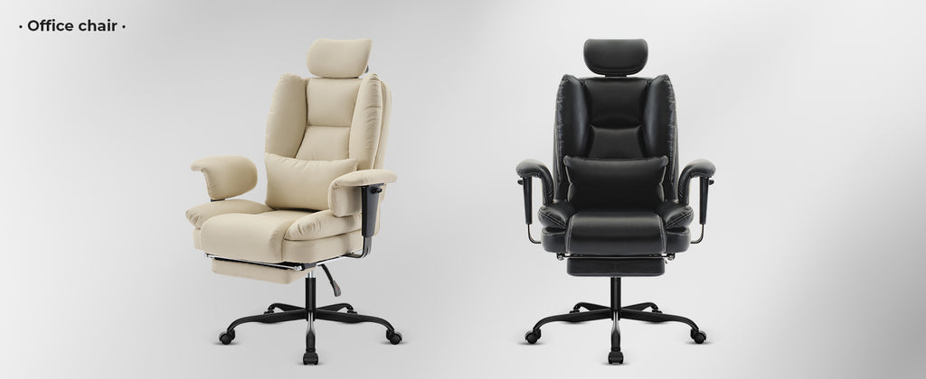 Office Chair Ergonomic 200 kg PU Leather Computer Chair with Lumbar Support and High Backrest, Ergonomic Desk Chair with Lift