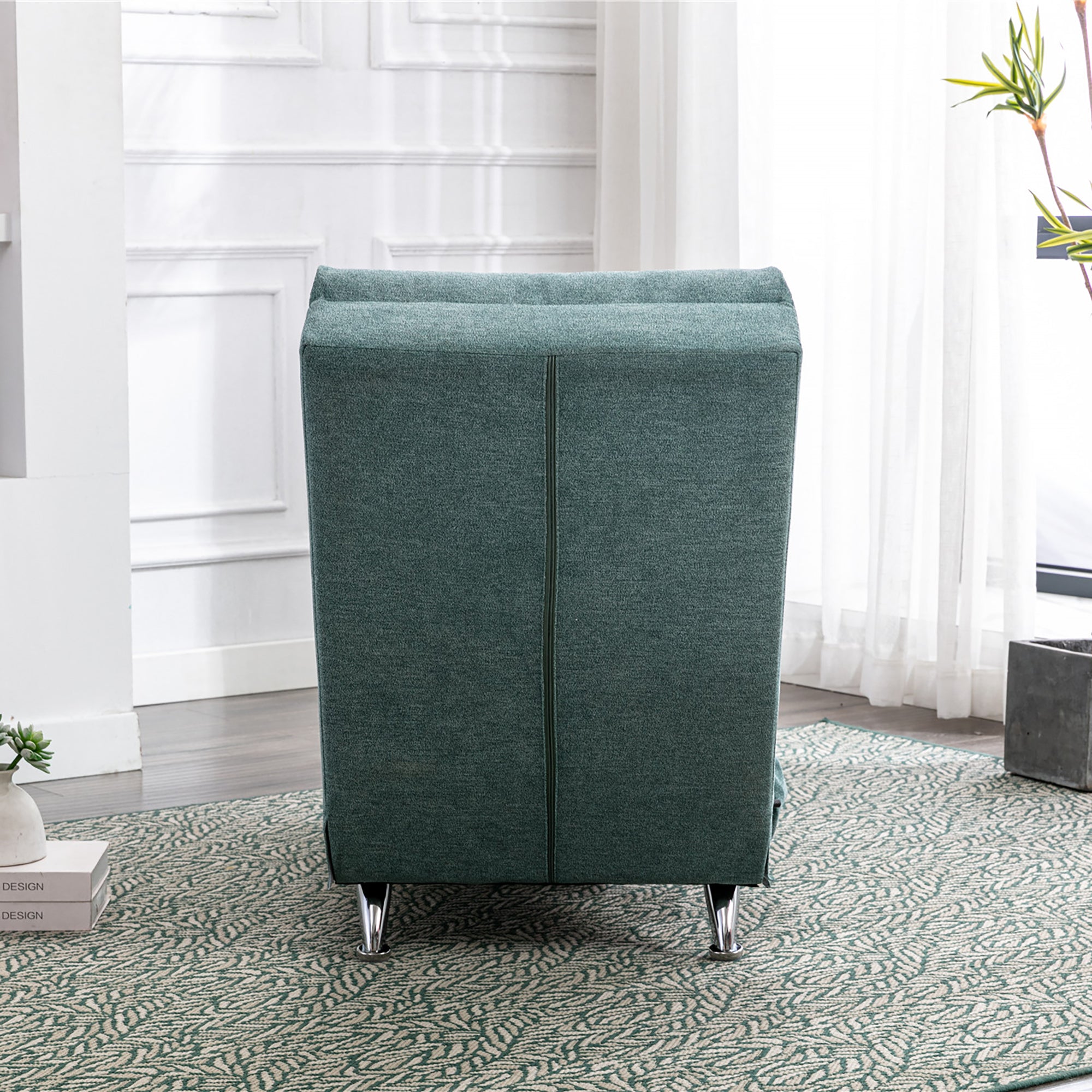 Ergonomic Electric Massage Chaise Lounge with Remote Control, Teal Linen Upholstery, 5 Modes for Relaxation - Grand Goldman Shop