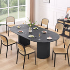 Expandable Dining Table,Solid Top Extending Table Modern Kitchen Table, Leisure Desk for Kitchen Dining Living Room Apartment.BLACK - Grand Goldman Shop