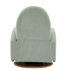Modern 360 Swivel and Glider Recliner Chair in Light Green Boucle with Solid Wood Base - Grand Goldman Shop