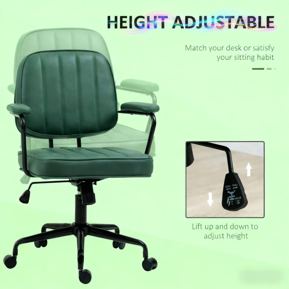 Office Chair, Adjustable for Home & Office, Comfy Seating with Stylish Retro Vibe | Premium Home Decor - Grand Goldman