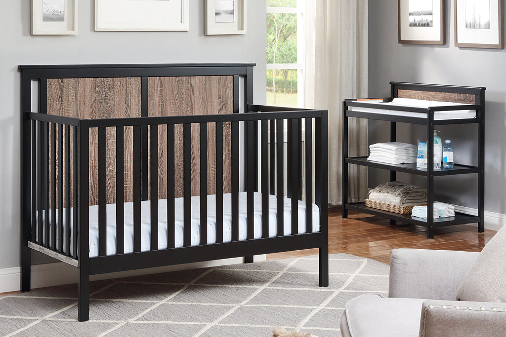 Connelly Changing Table Black/Vintage Walnut - Grand Goldman