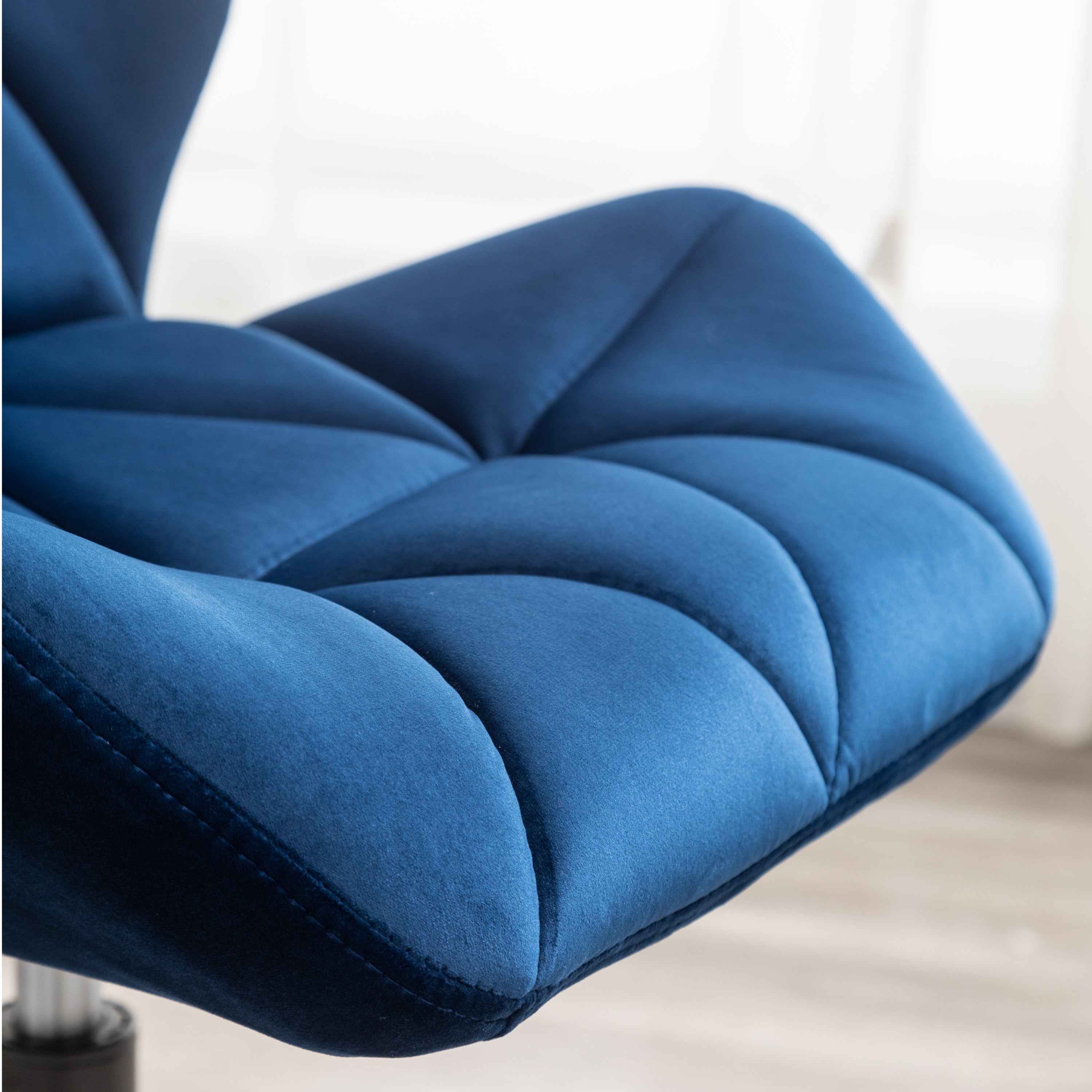 Eldon Diamond Tufted Adjustable Swivel Office Chair, Blue - Grand Goldman