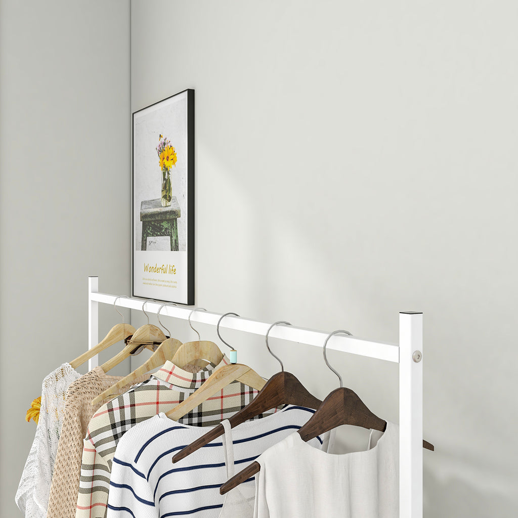 Garment Rack Freestanding Hanger Multi-functional Single pole Bedroom Clothing Rack Bedroom, White - Grand Goldman Shop