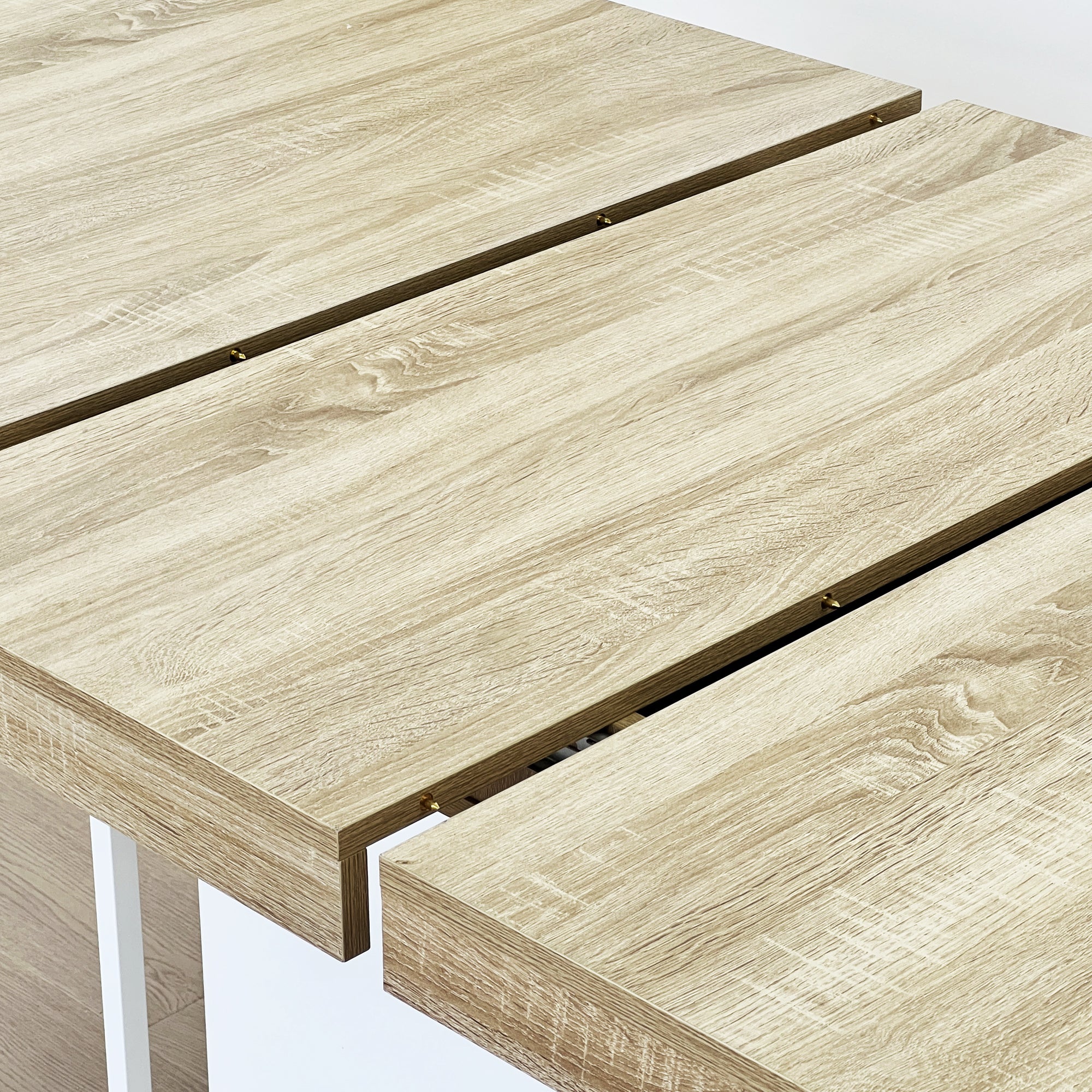 Rectangle extendable dining table for 6-10 people aged effect wood 160-200 cm - Grand Goldman Shop