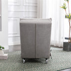 Light Grey Linen Massage Chaise Lounge Indoor with Remote Control, Ergonomic Electric Massage Lounger with 5 Modes - Grand Goldman Shop