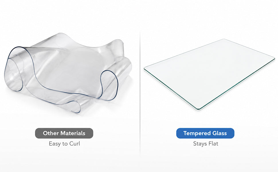 CLEAR Tempered glass table mat 20X32 INCH | Premium Home Decor - Grand Goldman