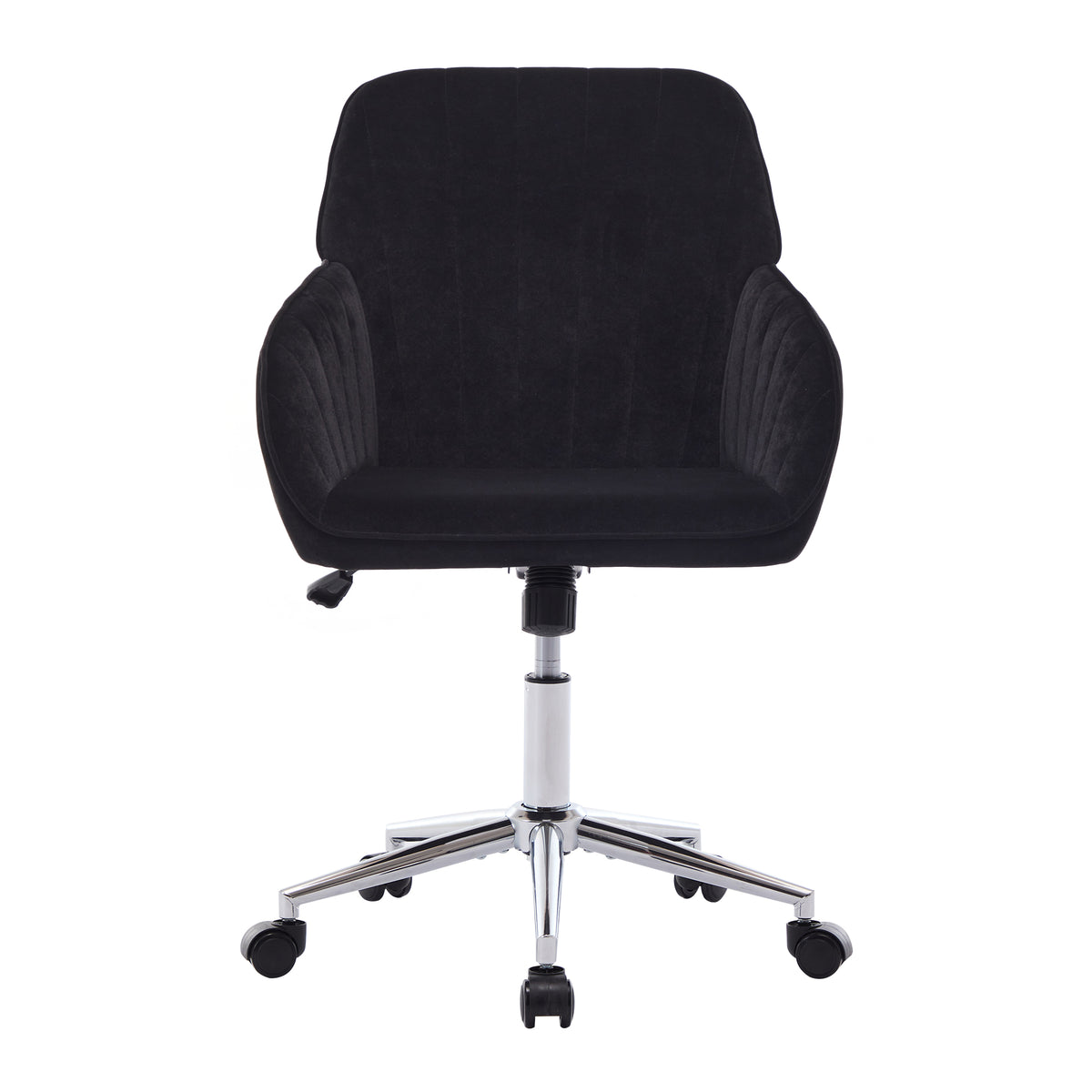 TY Adjustable Ergonomic Office Chair, Swivel Backrest Seat, Black Velvet, 24.60 x 22.84 x 38.00 inches | Premium Home Decor -