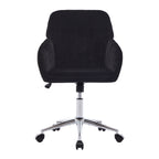 TY Adjustable Ergonomic Office Chair, Swivel Backrest Seat, Black Velvet, 24.60 x 22.84 x 38.00 inches | Premium Home Decor -