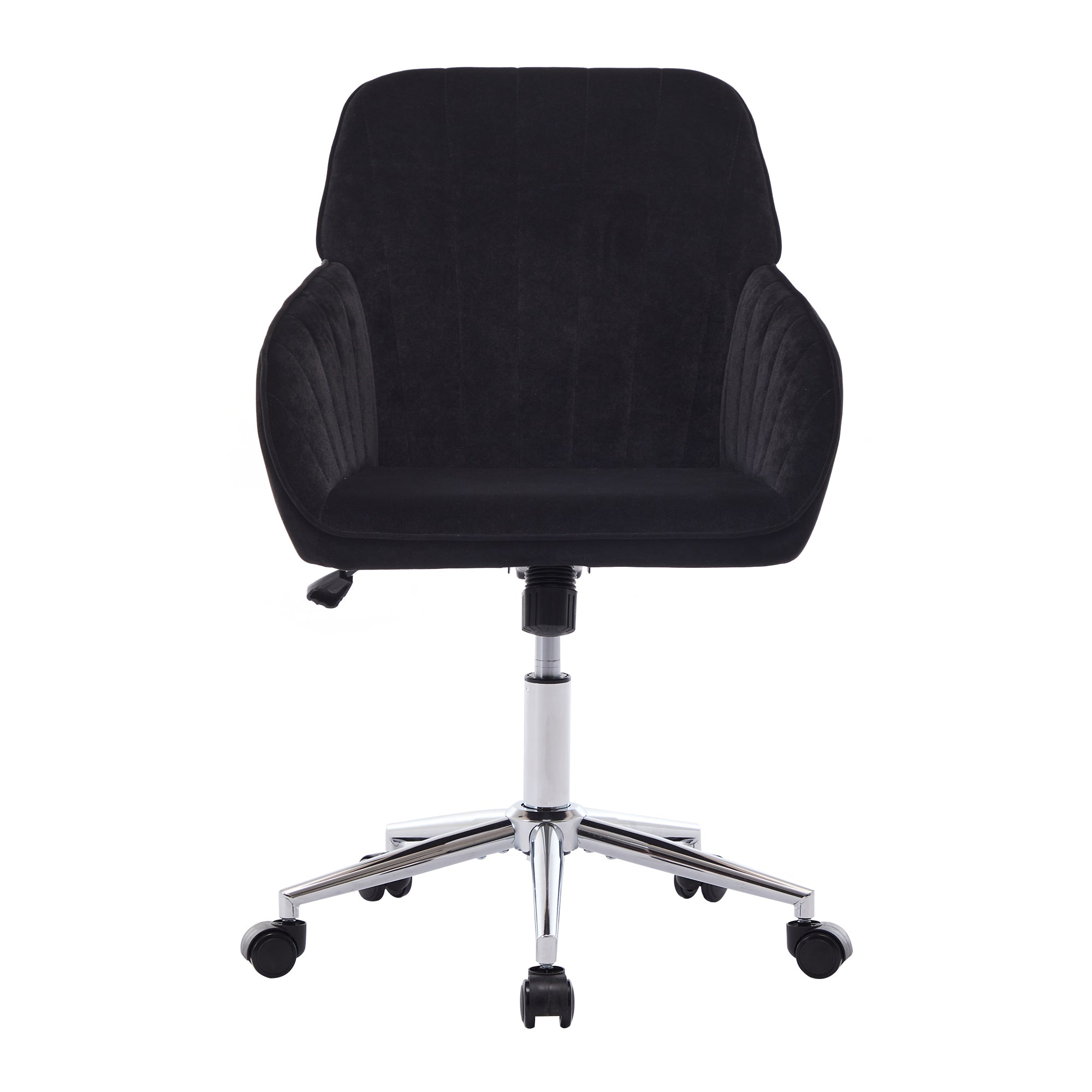 TY Adjustable Ergonomic Office Chair, Swivel Backrest Seat, Black Velvet, 24.60 x 22.84 x 38.00 inches | Premium Home Decor -
