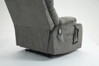 Lift Chair for Big and Tall Person with Inconvenient Legs: High Density Foam Lift Sofa with Heat and Massage, 2 Pockets, 2 Cup Holder, 2 Remote, OKIN Motor - Grand Goldman Shop