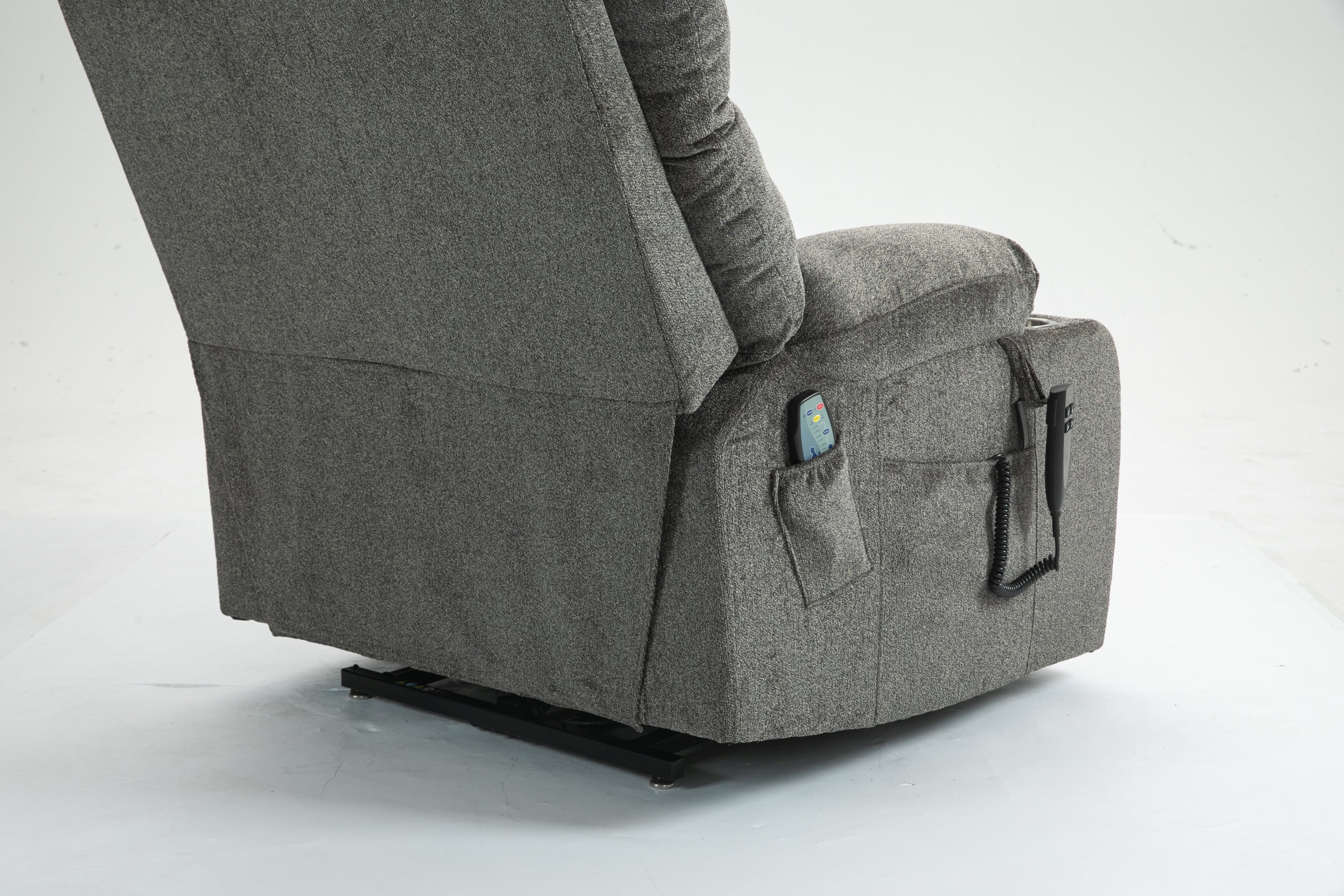 Lift Chair for Big and Tall Person with Inconvenient Legs: High Density Foam Lift Sofa with Heat and Massage, 2 Pockets, 2 Cup Holder, 2 Remote, OKIN Motor - Grand Goldman Shop