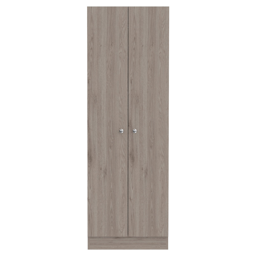 Multistorage Pantry Cabinet, Five Shelves, Double Door Cabinet -Light Gray - Grand Goldman