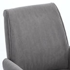 Ergonomic Mid-Back Office Chair with Striped Fabric in Gray, Corduroy Upholstery, Ideal for Work, Study, or Relaxation - Gran