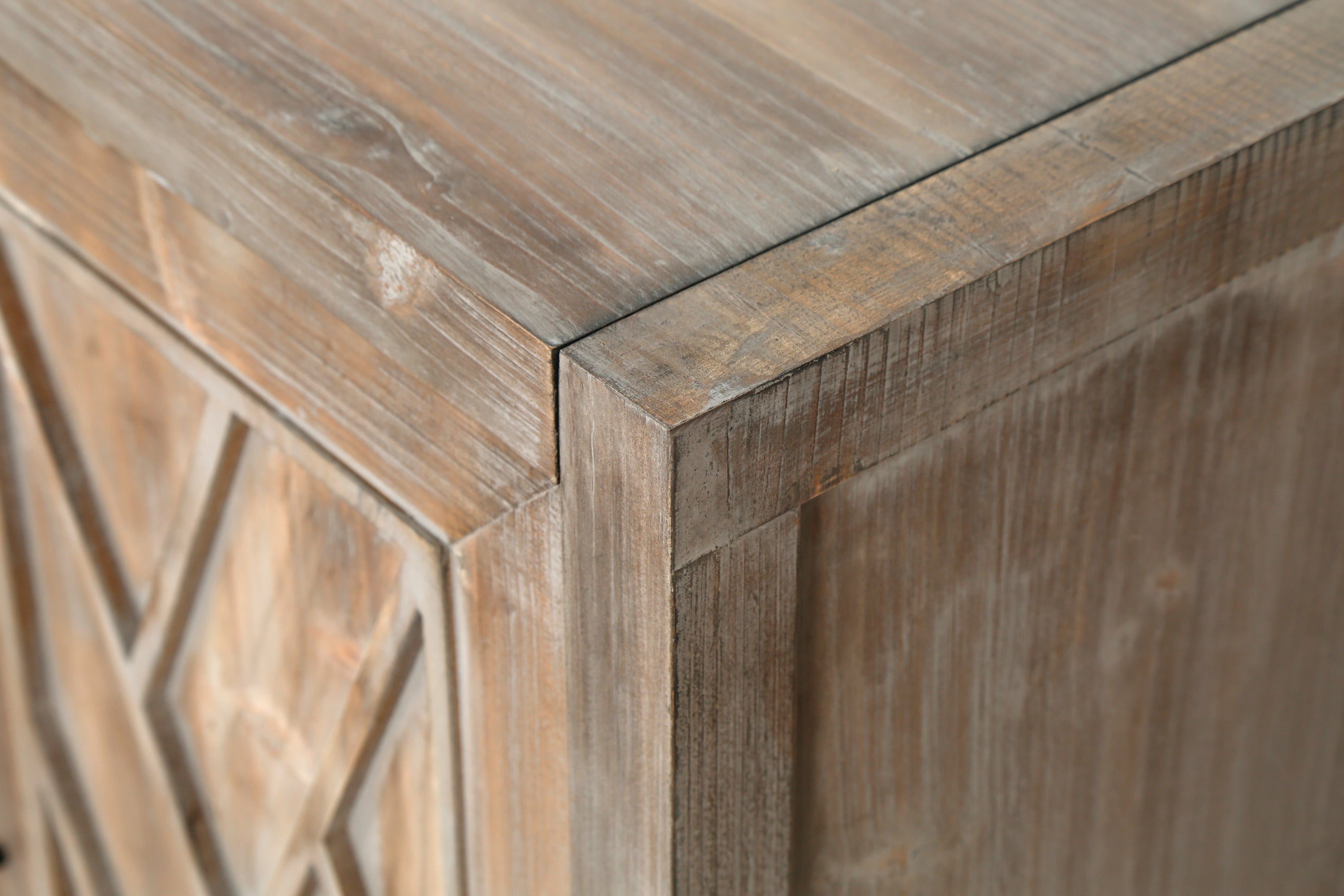 60 inches Modern Farmhouse Accent Cabinet with 4 Doors and Adjustable Shelf Wood Sideboard Buffet Cabinet Console Table Credenza Buffet Table for Kitchen Dining Room Entryway Hallway(Antique Brown) - Grand Goldman Shop