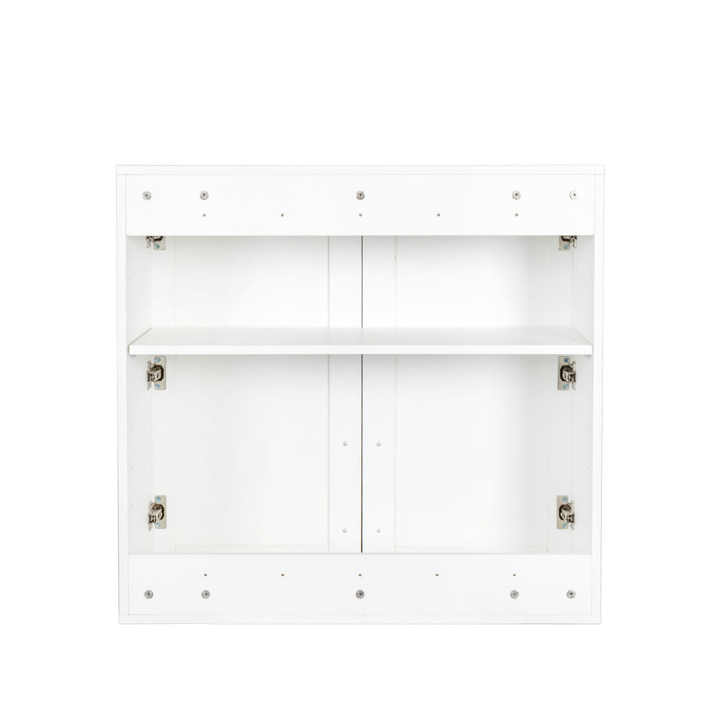 Stackable Wall Mounted Storage Cabinet, 11.81 'D x 31.50'W x 29.92 'H, White - Grand Goldman Shop