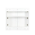 Stackable Wall Mounted Storage Cabinet, 11.81 'D x 31.50'W x 29.92 'H, White - Grand Goldman Shop