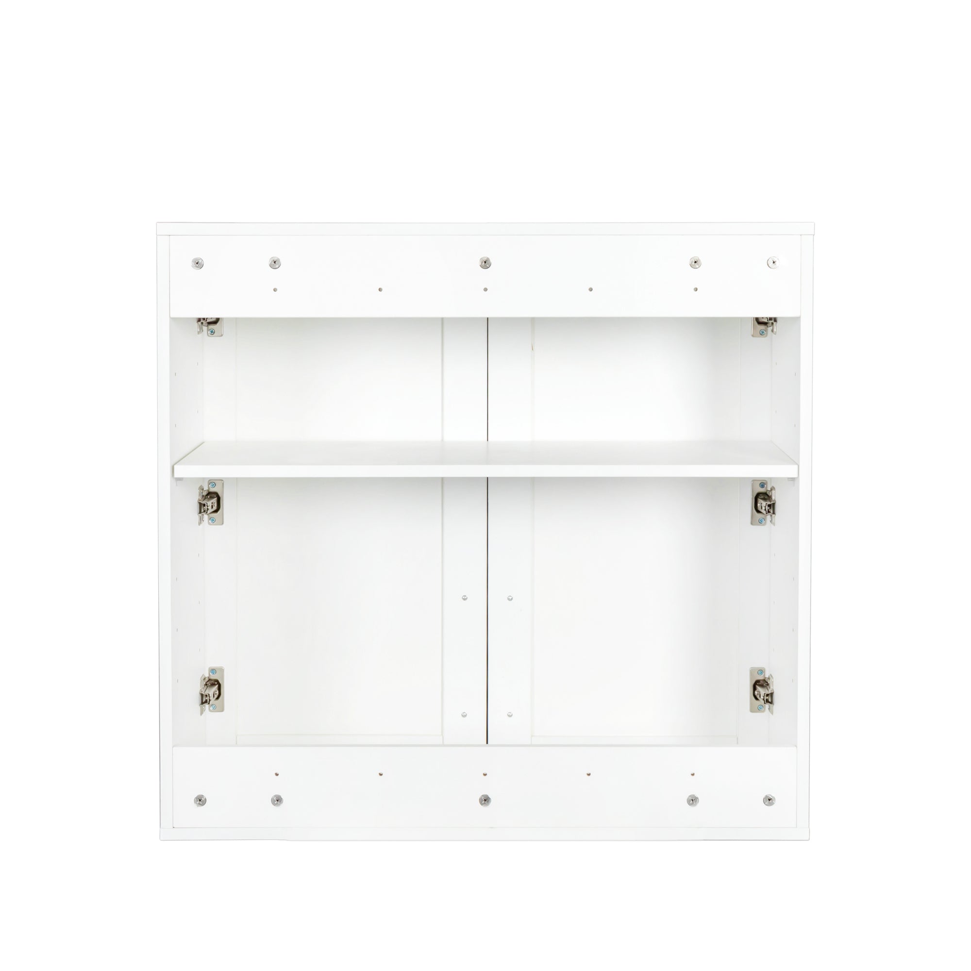 Stackable Wall Mounted Storage Cabinet, 11.81 'D x 31.50'W x 29.92 'H, White - Grand Goldman Shop
