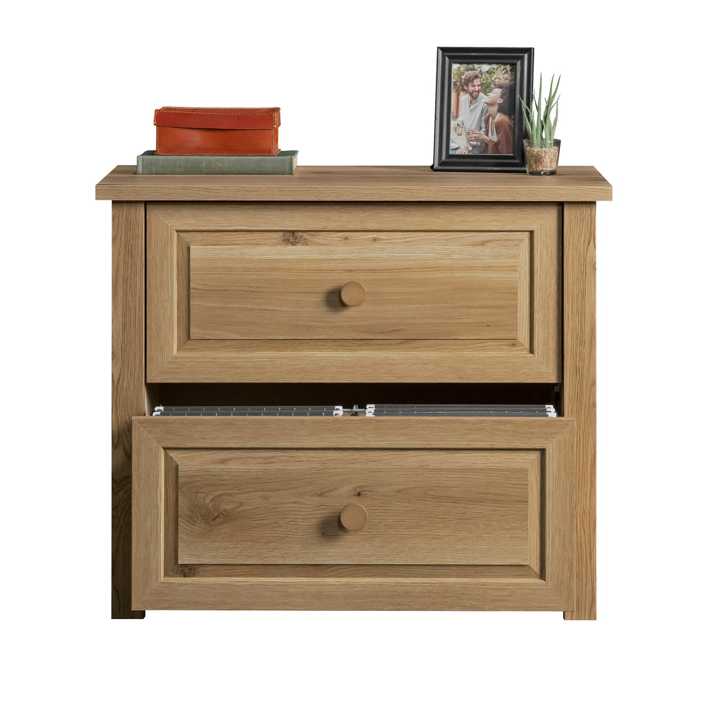 Lateral File with Farmhouse Style, Brown finish - Grand Goldman