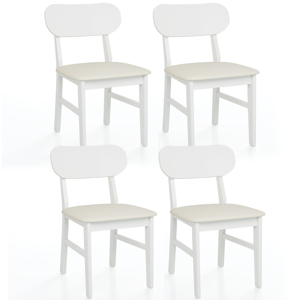 Farmhouse Dining Chairs Set of 2, Modern Faux Leather Upholstered Kitchen&Dining Room Chairs, Side Seating for Kitchen, Dinin