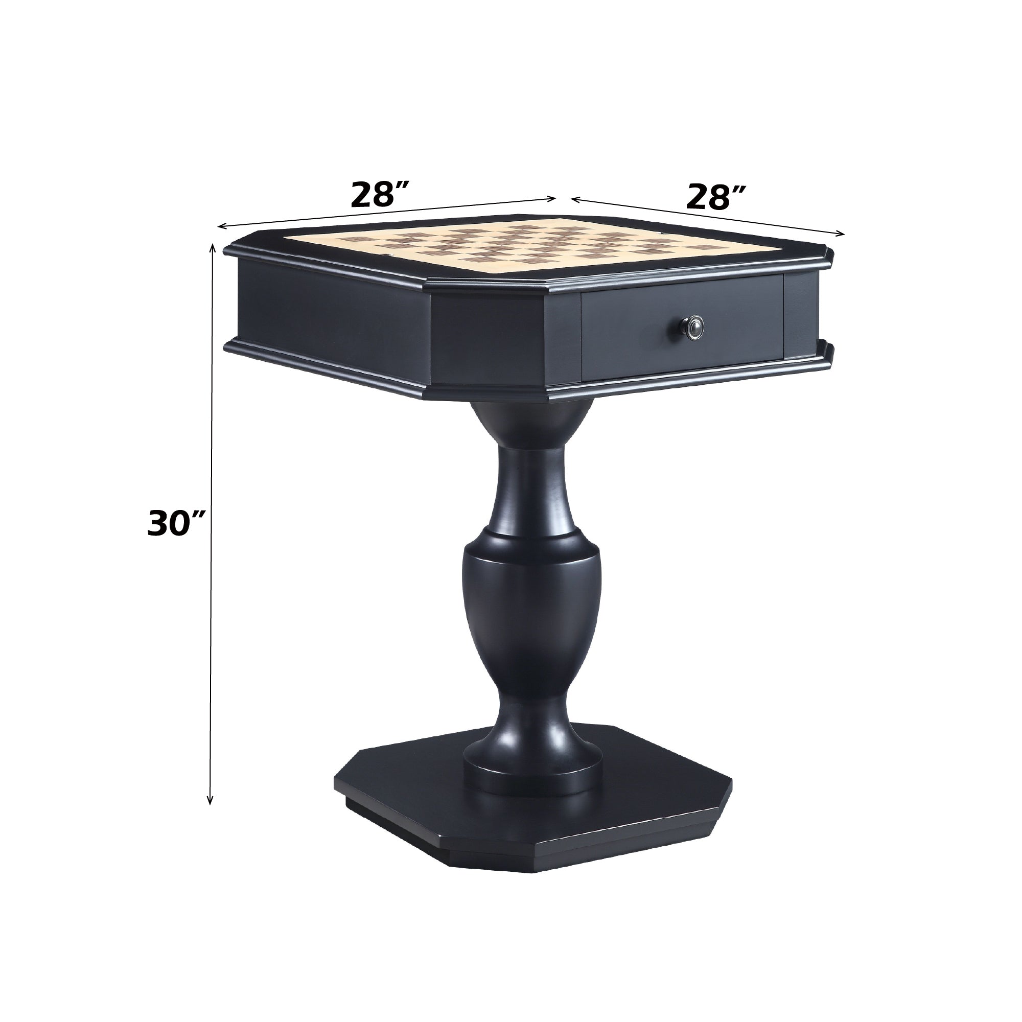 Galini Black Finish Game Table | Premium Home Decor - Grand Goldman
