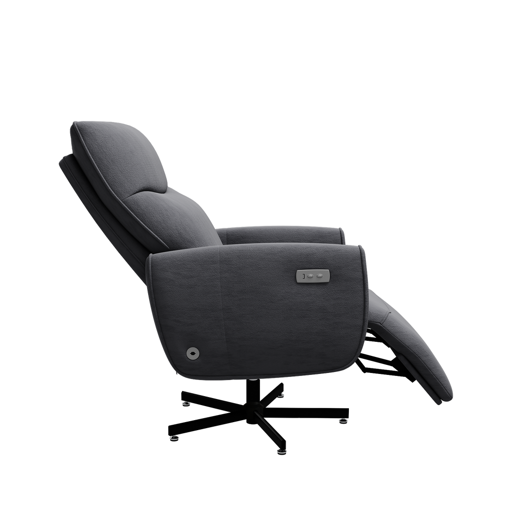 Power Swivel Recliner Chair, Electric Reclining with USB & Type-C Charging, 360° Swivel Velvet Upholstered Accent Chair, for 
