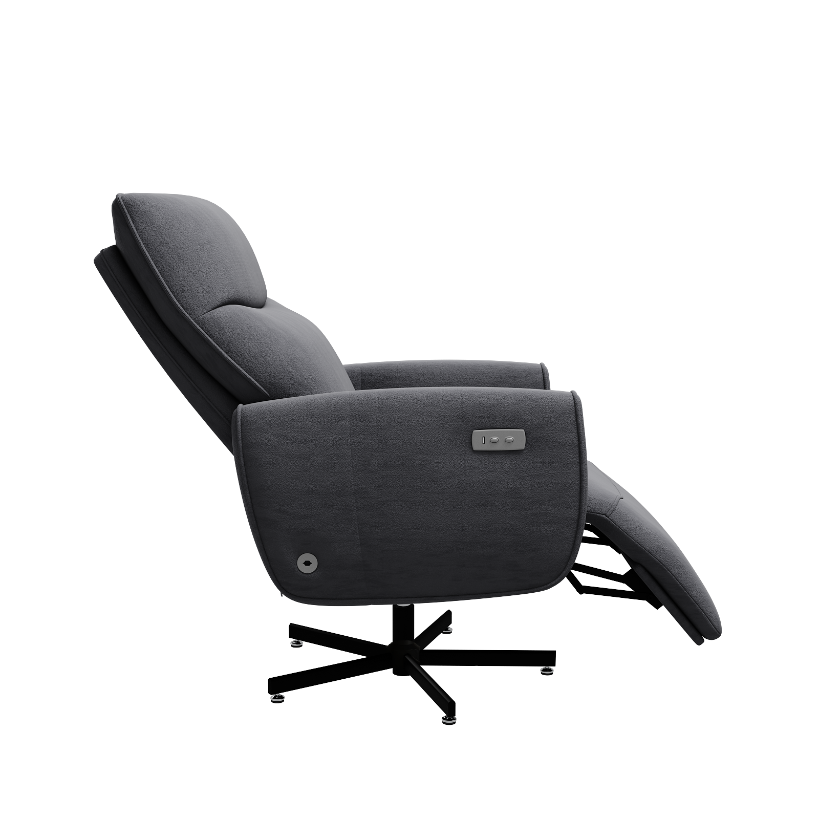 Power Swivel Recliner Chair, Electric Reclining with USB & Type-C Charging, 360° Swivel Velvet Upholstered Accent Chair, for 
